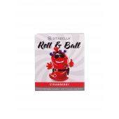 Стимулирующий презерватив-насадка Roll   Ball Strawberry - Sitabella - купить с доставкой в Батайске