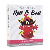Стимулирующий презерватив-насадка Roll   Ball Raspberry - Sitabella - купить с доставкой в Батайске