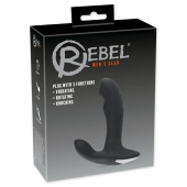 Черный вибромассажер простаты с функцией римминга Plug with Perineum Stimulator - 16,6 см. - Orion - в Батайске купить с доставкой