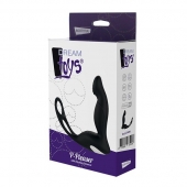 Черный вибромассажер простаты P-PLEASER W ERECTION ENHANCE - Dream Toys - в Батайске купить с доставкой