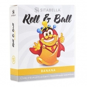 Стимулирующий презерватив-насадка Roll   Ball Banana - Sitabella - купить с доставкой в Батайске