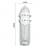 Закрытая прозрачная насадка Crystal sleeve - 14,2 см. - Erowoman-Eroman - в Батайске купить с доставкой