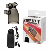 Дымчатая насадка-мастурбатор с вибрацией Vibrating Crystal Cap II - Baile - в Батайске купить с доставкой