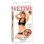 Черный податливый страпон Posable Partner Strap-On - 17,8 см. - Pipedream - купить с доставкой в Батайске