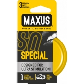Презервативы с точками и рёбрами в железном кейсе MAXUS Special - 3 шт. - Maxus - купить с доставкой в Батайске