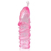 Закрытая рельефная насадка Crystal sleeve snakes в виде змеи с усиками - 14 см. - Erowoman-Eroman - в Батайске купить с доставкой