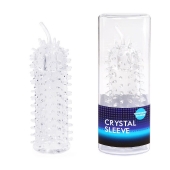 Закрытая рельефная насадка Crystal sleeve с усиками - 12 см. - Erowoman-Eroman - в Батайске купить с доставкой