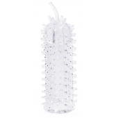 Закрытая рельефная насадка Crystal sleeve с усиками - 12 см. - Erowoman-Eroman - в Батайске купить с доставкой