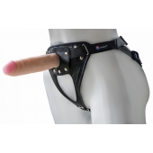 Черный пояс-трусики с насадкой  Soft-Принц  - 17 см. - LOVETOY (А-Полимер) - купить с доставкой в Батайске