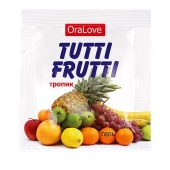 Пробник гель-смазки Tutti-frutti со вкусом тропических фруктов - 4 гр. - Биоритм - купить с доставкой в Батайске