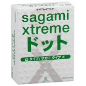 Презервативы Sagami Xtreme SUPER DOTS с точками - 3 шт. - Sagami - купить с доставкой в Батайске