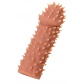 Телесная реалистичная насадка KOKOS Extreme Sleeve 07 с дополнительной стимуляцией - 12,7 см. - KOKOS - в Батайске купить с доставкой