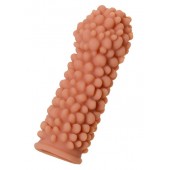 Телесная реалистичная насадка KOKOS Extreme Sleeve 08 с дополнительной стимуляцией - 12,7 см. - KOKOS - в Батайске купить с доставкой