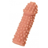 Телесная реалистичная насадка KOKOS Extreme Sleeve 10 с дополнительной стимуляцией - 14,7 см. - KOKOS - в Батайске купить с доставкой