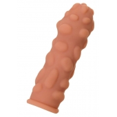 Телесная реалистичная насадка KOKOS Extreme Sleeve 11 с дополнительной стимуляцией - 12,7 см. - KOKOS - в Батайске купить с доставкой