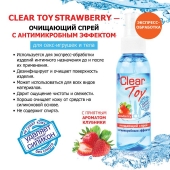 Очищающий спрей для игрушек CLEAR TOY Strawberry - 100 мл. - Биоритм - купить с доставкой в Батайске