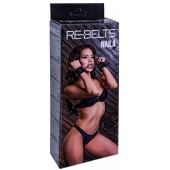 Черные кожаные наручники Naila - Rebelts - купить с доставкой в Батайске