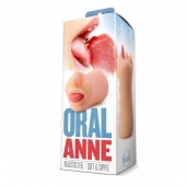 Телесный мастурбатор-ротик с язычком Oral Anne - Blush Novelties - в Батайске купить с доставкой