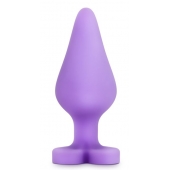 Фиолетовая анальная пробка Naughty Candy Heart Do Me Now - 8,9 см. - Blush Novelties - купить с доставкой в Батайске