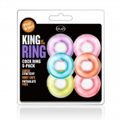Набор из 6 эрекционных колец King of the Ring - Blush Novelties - в Батайске купить с доставкой