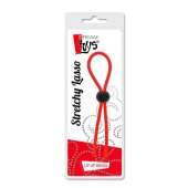 Красное эрекционное лассо с одной бусиной-утяжкой STRETCHY THIN LASSO - Dream Toys - в Батайске купить с доставкой