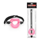 Розовый кляп-губки на черном ремешке - Notabu - купить с доставкой в Батайске