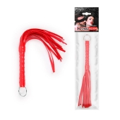 Красная плеть с рукоятью в оплетке - 28 см. - Notabu - купить с доставкой в Батайске