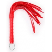 Красная плеть с рукоятью в оплетке - 28 см. - Notabu - купить с доставкой в Батайске