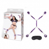 Фиолетовый набор фиксаций на кровати Classic Bedspreader - Lux Fetish - купить с доставкой в Батайске