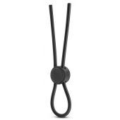 Черное силиконовое лассо на пенис SILICONE LOOP COCK RING - Blush Novelties - в Батайске купить с доставкой