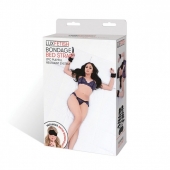 Чёрные манжеты для фиксации на кровати Bondage Bed Strap - Lux Fetish - купить с доставкой в Батайске