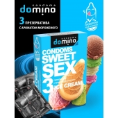 Презервативы для орального секса DOMINO Sweet Sex с ароматом мороженого - 3 шт. - Domino - купить с доставкой в Батайске
