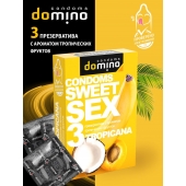 Презервативы для орального секса DOMINO Sweet Sex с ароматом тропических фруктов - 3 шт. - Domino - купить с доставкой в Батайске