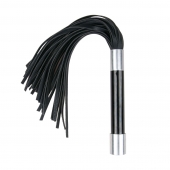 Черная плеть Easytoys Flogger With Metal Grip - 38 см. - Easy toys - купить с доставкой в Батайске