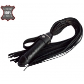 Черная плеть  Ковбой  с ручкой-фаллосом - 55 см. - Sitabella - купить с доставкой в Батайске