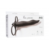 Черная вибронасадка для двойного проникновения Flirtini - 15,9 см. - Lola Games - купить с доставкой в Батайске