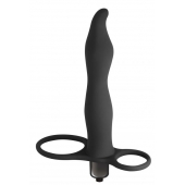 Черная вибронасадка для двойного проникновения Flirtini - 15,9 см. - Lola Games - купить с доставкой в Батайске