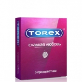 Презервативы Torex  Сладкая любовь  с ароматом клубники - 3 шт. - Torex - купить с доставкой в Батайске