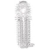 Закрытая прозрачная насадка на пенис с шипиками Nubby Sleeve - 14,5 см. - Chisa - в Батайске купить с доставкой