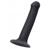 Черный фаллос на присоске Silicone Bendable Dildo M - 18 см. - Strap-on-me - купить с доставкой в Батайске