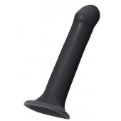Черный фаллос на присоске Silicone Bendable Dildo L - 19 см. - Strap-on-me - купить с доставкой в Батайске