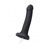 Черный фаллос с имитацией эякуляции Silicon Cum Dildo L - 19,6 см. - Strap-on-me - купить с доставкой в Батайске