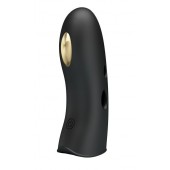 Черная вибронасадка на палец с электростимуляцией Marico - Baile - купить с доставкой в Батайске