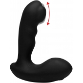 Черный стимулятор простаты Alpha-Pro 7X P-Milker Silicone Prostate Stimulator with Milking Bead - XR Brands - в Батайске купить с доставкой