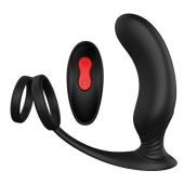 Черный массажер простаты REMOTE P-PLEASER - Dream Toys - в Батайске купить с доставкой