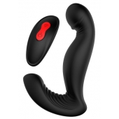 Черный вибромассажер простаты SWIRLING P-PLEASER - Dream Toys - в Батайске купить с доставкой