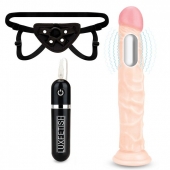 Регулируемые трусики с вибрирующей насадкой - 21 см. - Lux Fetish - купить с доставкой в Батайске