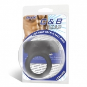 Черное двойное силиконовое кольцо С B GEAR - BlueLine - в Батайске купить с доставкой