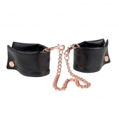 Черные мягкие наручники Entice French Cuffs с цепью - California Exotic Novelties - купить с доставкой в Батайске