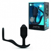 Черное эрекционное кольцо с анальным плагом Snug   Tug - b-Vibe - в Батайске купить с доставкой